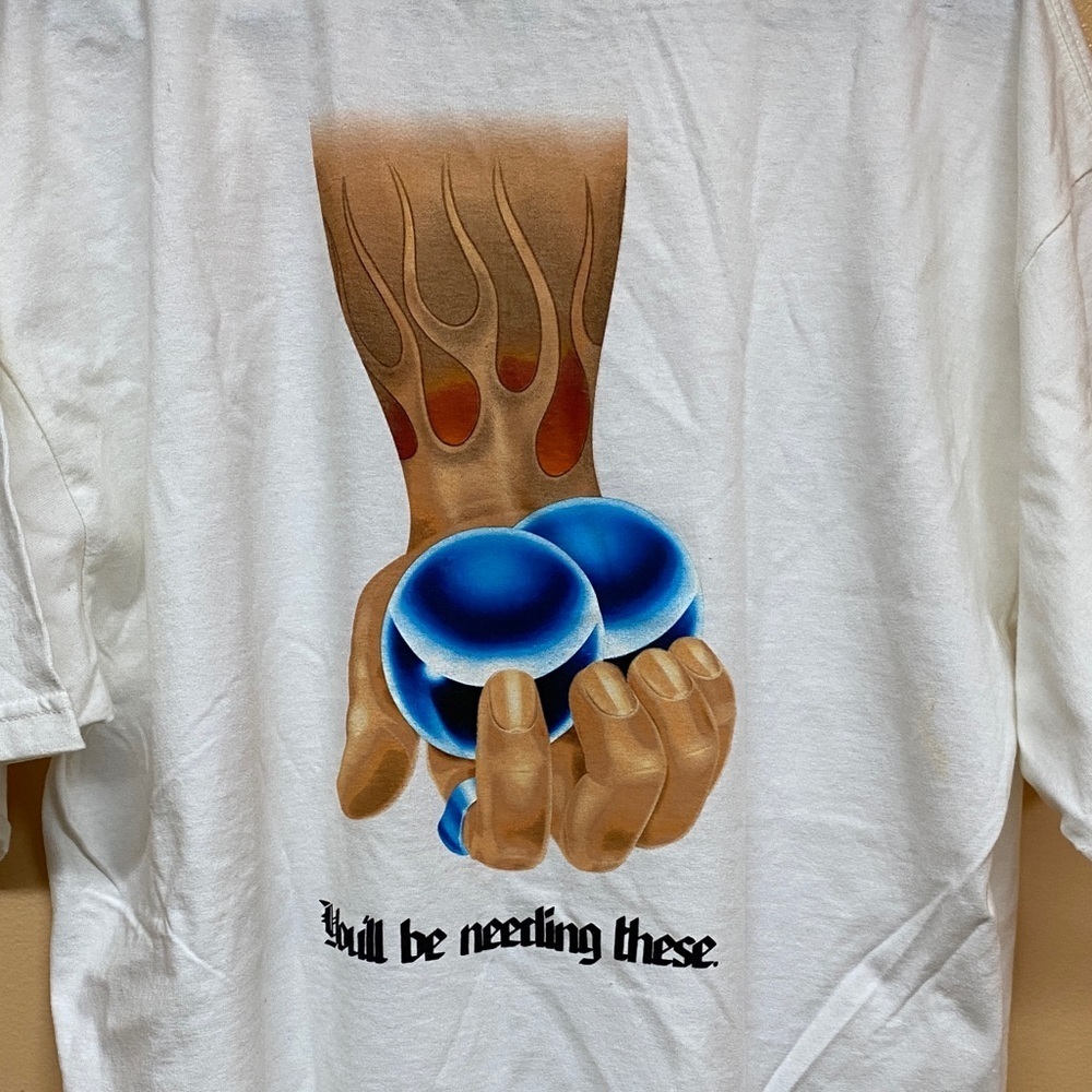 Vintage No Fear “You’ll Be Needing These” Men's White Graphic T-Shirt Size XL - Picture 3 of 8